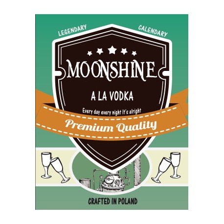 Etykieta Moonshine ala vodka