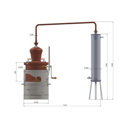 Alembik 60l przechylany Z MIESZADŁEM