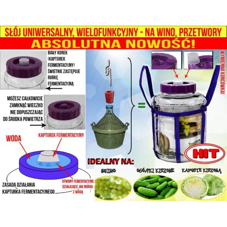 Słój 26 l z kranem