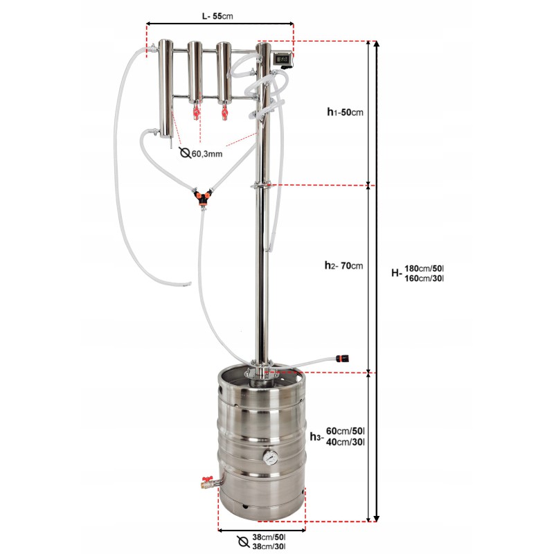 Destylator gaz 180