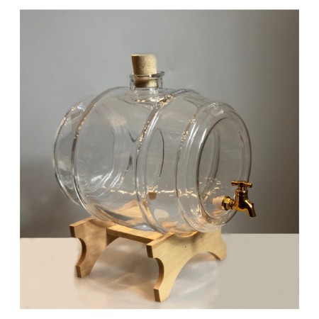 szklana beczułka 2l - beczułka na nalewki - szklany antał