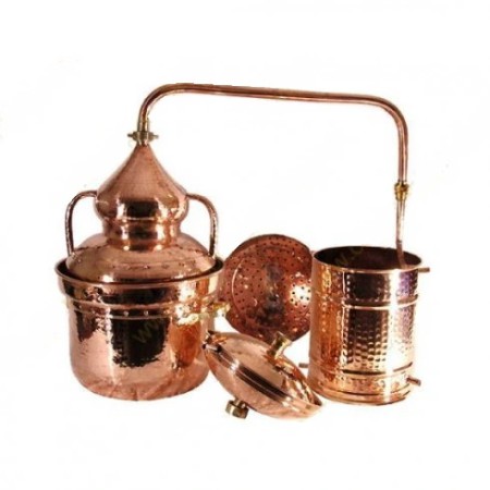 Alembik miedziany - alembik na gęste nastawy - alembik do ziół - hydrolaty