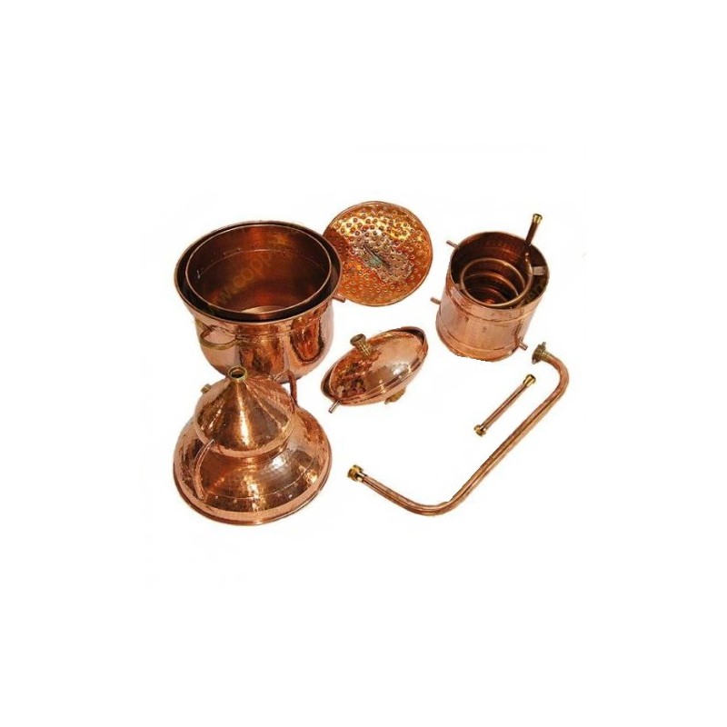 Alembik miedziany - alembik na gęste nastawy - alembik do ziół - hydrolaty