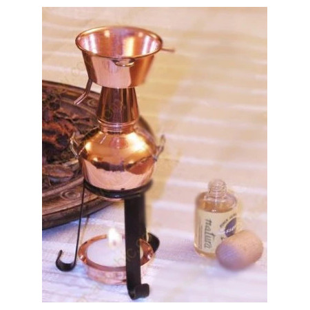 miedziany kominek do olejków - alembik do olejków eterycznych - ozdobny alembik