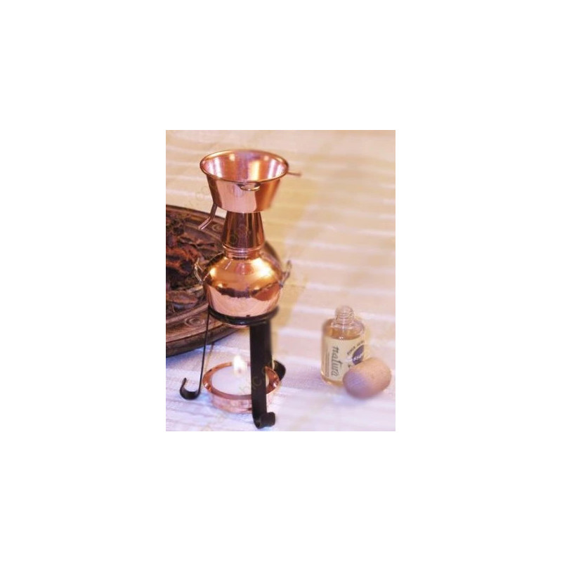 miedziany kominek do olejków - alembik do olejków eterycznych - ozdobny alembik