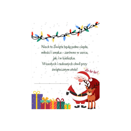 etykieta na nalewkę - świąteczna etykieta na butelki - etykiety na domowe wino na święta