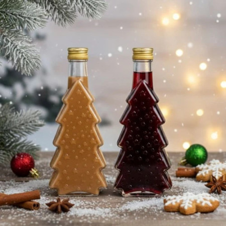 świąteczna butelka - butelka na nalewki - ładna butelka - dekoracyjna butelka