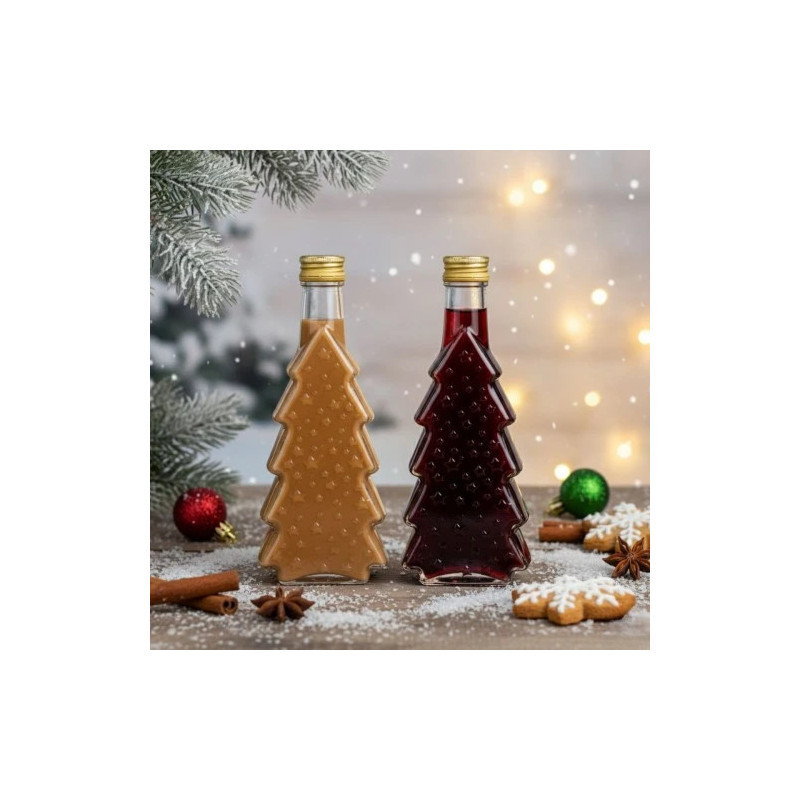 świąteczna butelka - butelka na nalewki - ładna butelka - dekoracyjna butelka